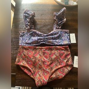 Sea New York Purple and Orange Floral Bikini